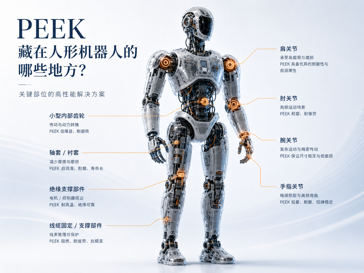 PEEK在人形机器人中的可能位置